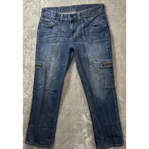 Simply Vera Wang Blue Jeans Womens Sz 8 Rn 73277 Zip Pockets Y2K Vintage Style